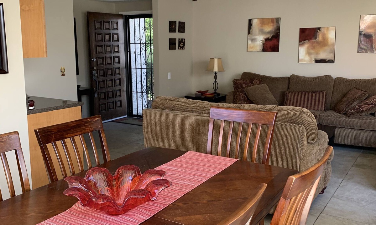 Araby Condo | Beautiful Canyon Sands Condo Steps from the Pool and Spa!