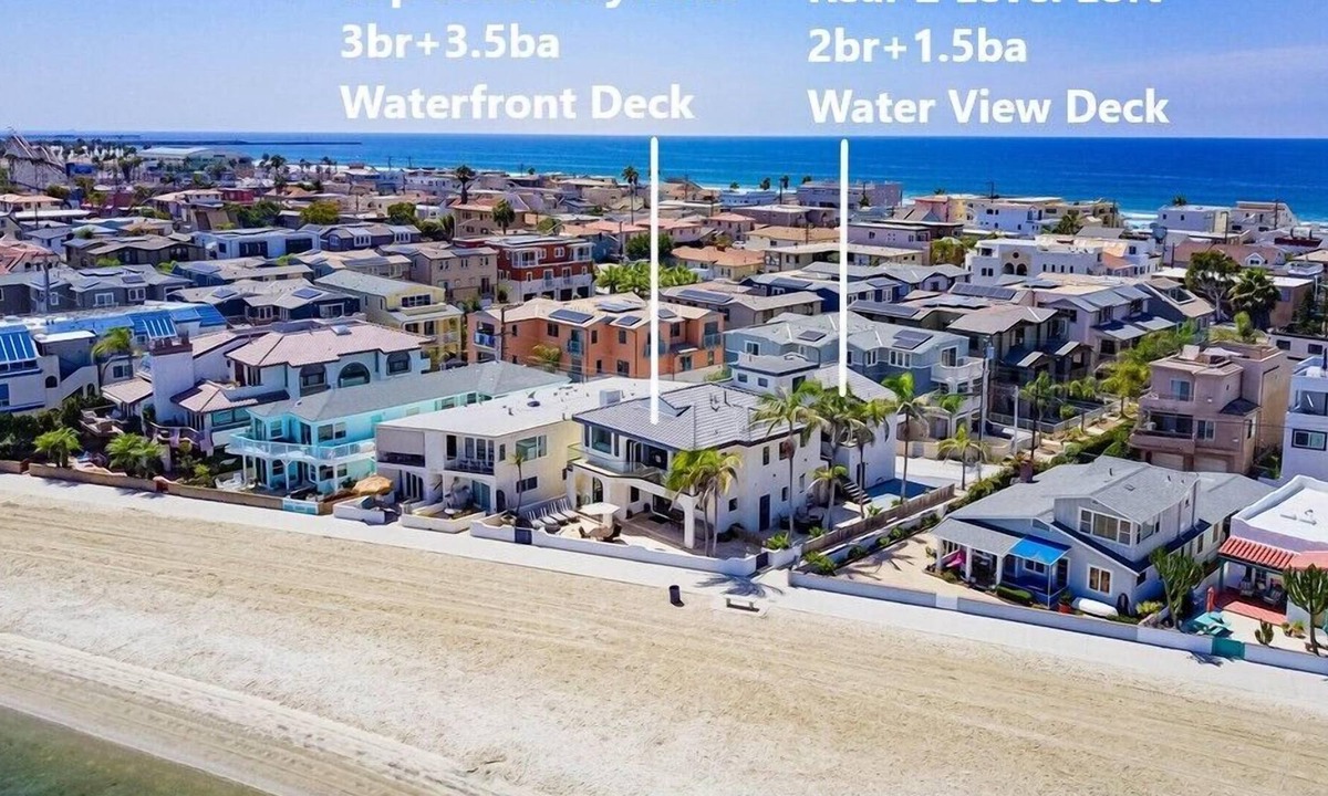 Central Mission Beach Villa | Entire 2nd Level ☆ 2 Water View Patios ☆ AC in ❤ of MB