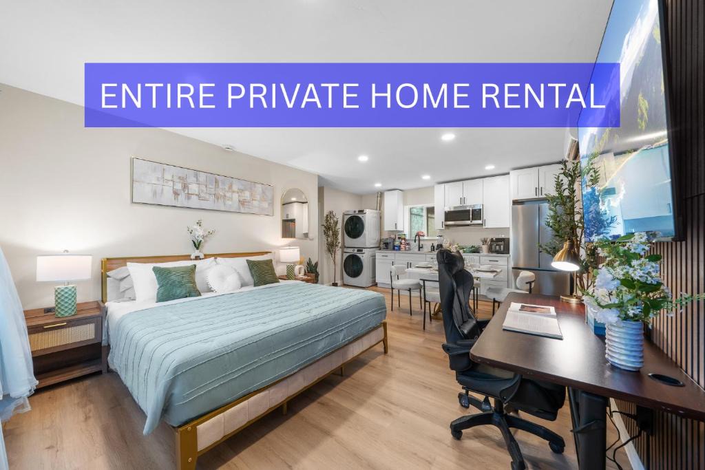 San Carlos House | Entire Private Home with 2 King Beds, Gated Yard, 4 Parking, Ranch-Style, Available Now