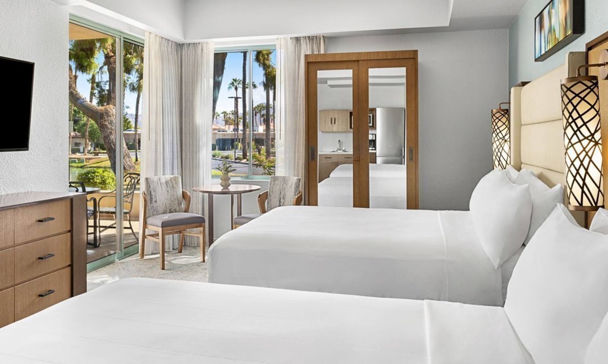 Palm Desert Resort | Marriott Desert Springs Villas I - STUDIO + Kitchenette + Full Bath Sleeps 4