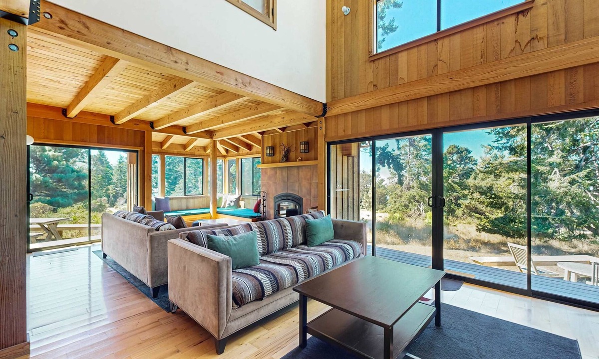 Sea Ranch House | Ocean-view lodge with private hot tub among coastal pines