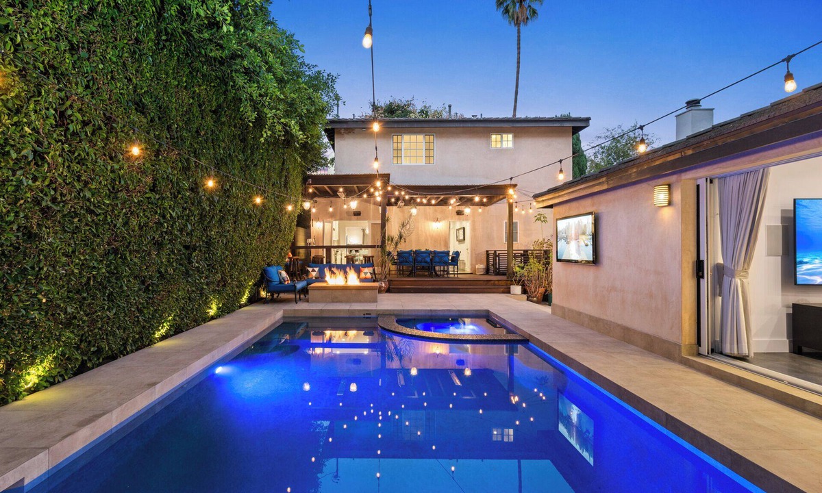 Tri-West House | Stylish West Hollywood Retreat Poolside Bliss with detached Guest House