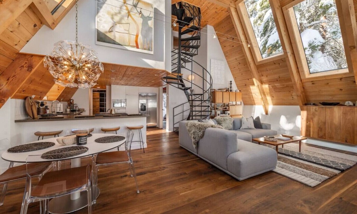 Tahoe City Cabin | Tahoe A-Frame Cabin with Hot Tub & Private Pier | Sleeps 6