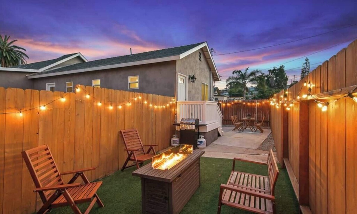 Stockton House | Trendy San Diego Bungalow - Private Backyard with Firepit
