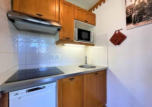 150m from shops, 1st floor, balcony, tv, ski locker, 46m², Les Menuires