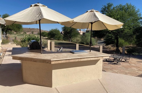 Foothills House | 4 Bedroom Single Story Golf Course Home, Heated Diving Pool + Slide, & Hot Tub