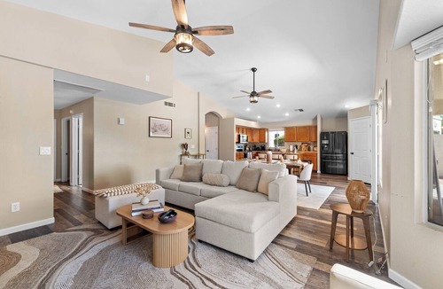 Foothills House | Beautiful Home with private pool, hot tub, grill and fire pit on golf course!