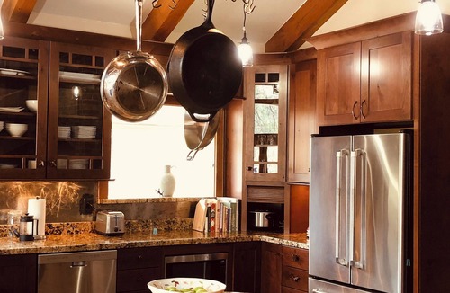 Shasta County House | Creekside Mountain Home w/private waterfall & farm. Near Lassen, Burney, Shasta.