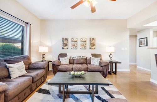 Maryvale Condo | Dog-friendly ground-floor condo with patio, pool, hot tub & gym