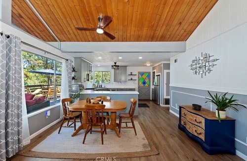 Crestline Cabin | Dogs are family also 240° Lakefront View Spacious modern Family Retreat sleeps 8