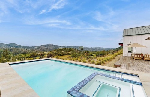 Calistoga House | Exquisite modern getaway with private hot tub & pool + large deck w/valley-view