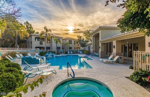 Mira Vista Condo | Ground Level 1Story☀️Beautiful Scottsdale Luxe☀️Heated Pool+Spa+Gym+2 Car Garage