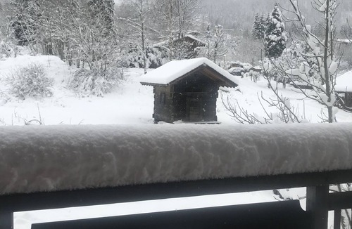 Les Bossons Ski Chalet | Half-chalet facing the Bossons and Taconnaz glaciers
