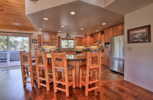 Castle Glen Estates Cottage | Hot Tub, Game Room & 2 Decks: Luxe Big Bear Home
