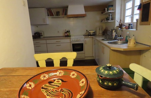 Cleebourg House | Idyllic half-timbered house with a large garden and playground and orchard