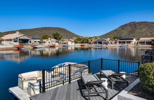 Arrowhead Lakes House | Live at the Lake with Heated Pool, Private Dock & Boat