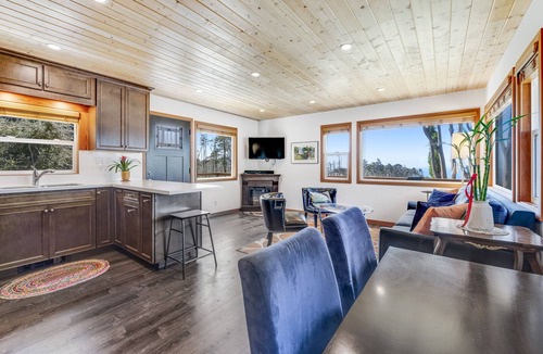 Gualala Cottage | Lower-level cottage with ocean views, fireplace, furnished deck, & internet