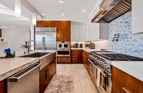 Del Mar Heights House | Luxe home with peek-a-boo ocean view, private pool, & roof deck