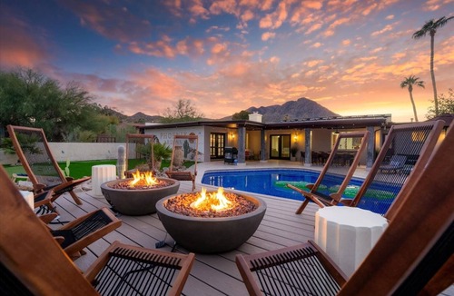 Tatum Mountain Estates House | Mini Resort w/Mountain Backdrop | Heated Pool, Hot Tub, Sauna, Cold Plunge