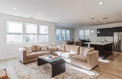 Fairfield House | Modern family-friendly home, Napa, wine country, private backyard, fire pit
