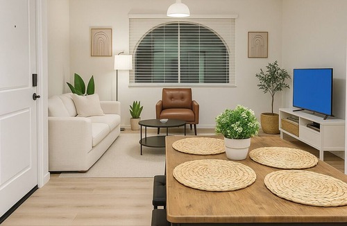 Ontario Condo | Modern Townhome near Ontario Airport Private Patio Garage Family Friendly