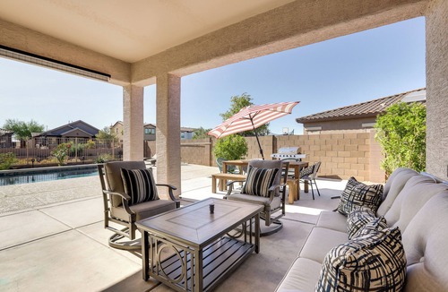 Estrella Mountain Ranch House | Mountain View Desert Retreat with 5 Bedrooms! Heated Saltwater Pool - Estrella