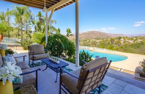 Alpine House | Mountain-View Estate with Shared Pool, Tropical Bar & Office
