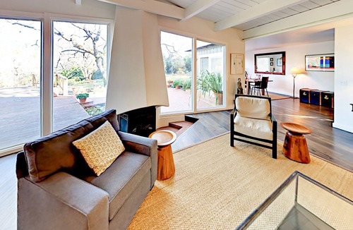 Santa Rosa House | Mountain-view oasis with hidden garden patios - walk to trails & lake