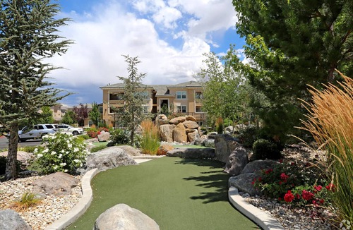 Reno/Tahoe Airport Apartment | NEW Chic 2BR Stay With Heated Pool Gym Mini Golf
