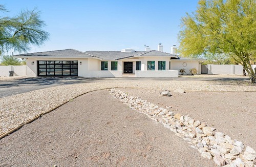 Desert Hills House | Radiant desert stay with a pool, grill, and gourmet kitchen - mountain views