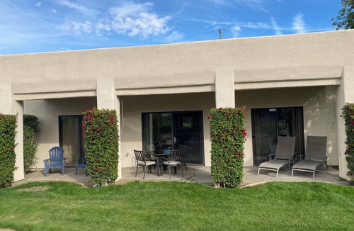 Cathedral City Condo | Renovated 3-bedroom Condo on Golf Course with Mountain Views!