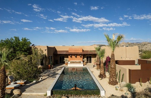 Yucca Valley House | Saguaro Ridge by Fieldtrip - Palm Tree Oasis - Pool & Yoga Deck