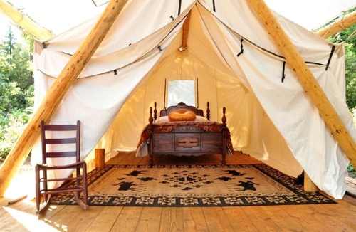 Blue Lake Cabin | Secluded Safari Tent Perfect for a Glamping Getaway near Blue Lake, California