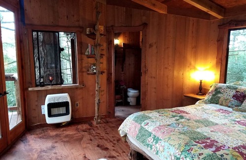 Bodega Bay Cabin | Secluded Treehouse Hideaway with Firepit and Forest Views in Bodega Bay, California