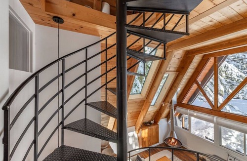 Tahoe City Cabin | Tahoe A-Frame Cabin with Hot Tub & Private Pier | Sleeps 6