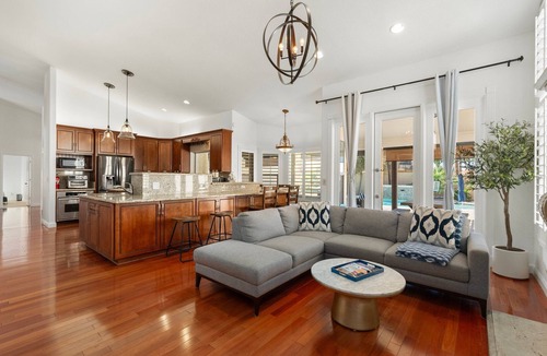 Island at Ocotillo House | Tranquil Retreat at Ocotillo, 4BD, 2.5BA, Huge Pool With Heater, and Pool Table.