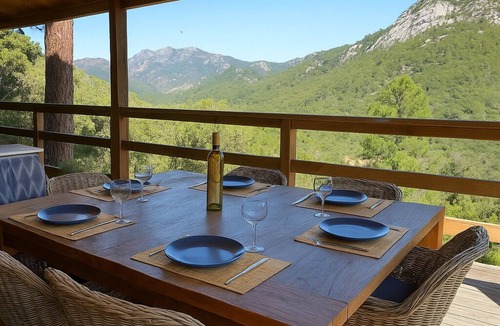 Zonza House | Wooden villa, panoramic views, close to the beaches & natural pools of the Cavu