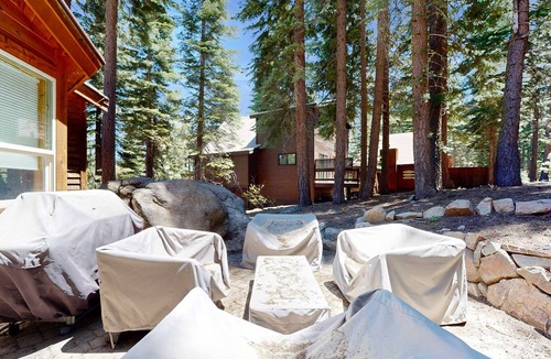 Truckee House | Wooded Luxury at Modern Tahoe Donner Retreat with Private Deck in the Pines