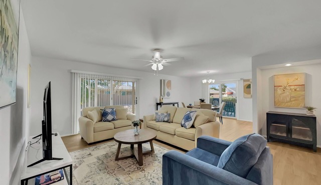 2BR Sun Lakes w Sunset Views, Covered Patios, Pickleball and Pool Access