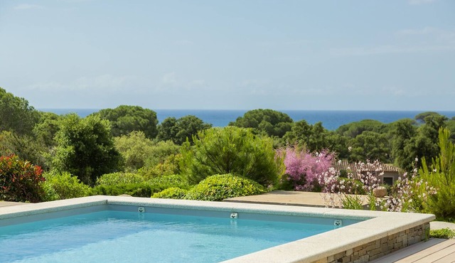 Architect-designed house on Palombaggia beach, sea view and Sardinia