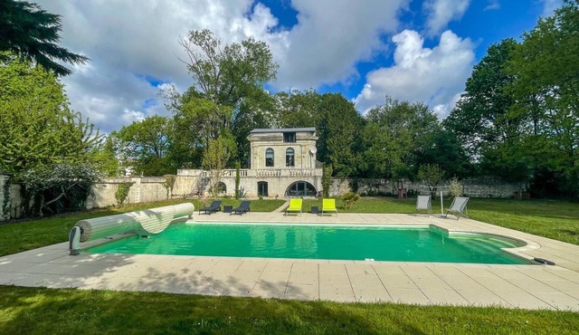 Charming chapel, pool near Loire