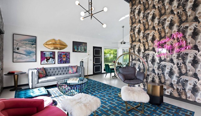 Colorful Mid-Century Gem | Pool, Spa, Firepit, Near Downtown Palm Springs