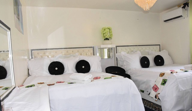 Comfortable accommodation for 4 people, air-conditioned, kitchen in a villa. in Bondy