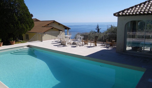 Couleur Piscine: Semi-detached villa, magnificent sea view 4 to 6 people