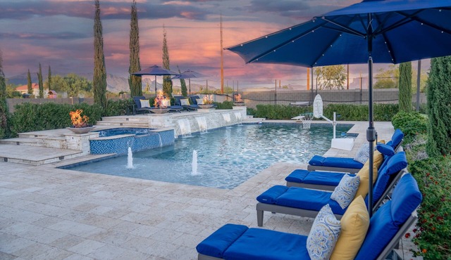 Custom 5BR Mesa Home | Pool, Pickleball, Pizza Oven, Mtn Views