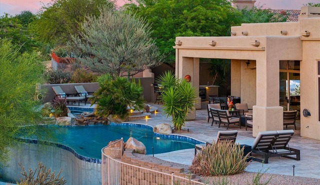 Desert Mirage Retreat | Luxe Pool, Hot Tub, Views & Chic Comfort