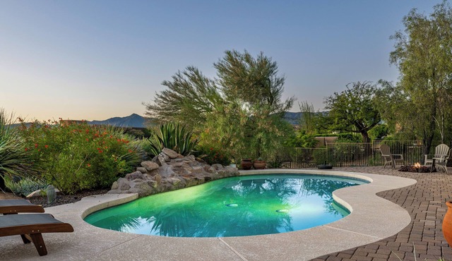 Desert Oasis with Pool & Black Mountain Views!
