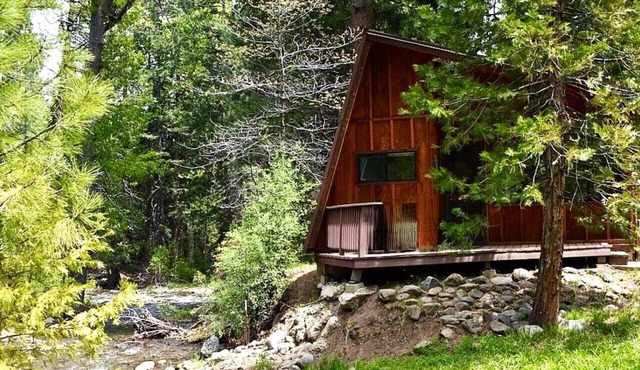 Forest A-Frame Cabin | Gold Run Creek Frontage | High-Speed WiFi | 10 Wooded Acres