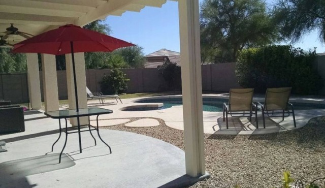 Great Palm Valley home with private heated pool/spa in quiet neighborhood
