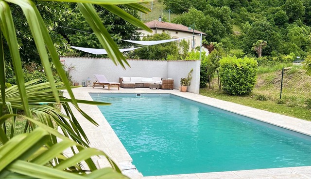 Heated Private Pool with Vercors View